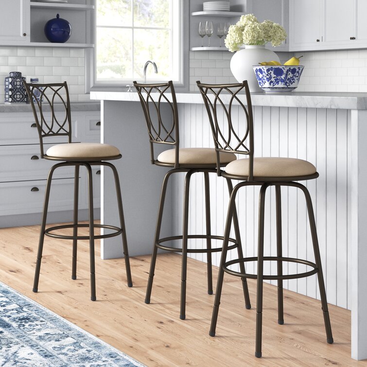 Three Posts Abrams Swivel Bar Stool & Reviews - Wayfair Canada